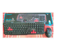 Razeak KW-529 ชุดคีบอร์ดเมาส์ไร้สาย แป้นพิมพ์ ไทย-อังกฤษ Wireless Keyboard+Mouse Black