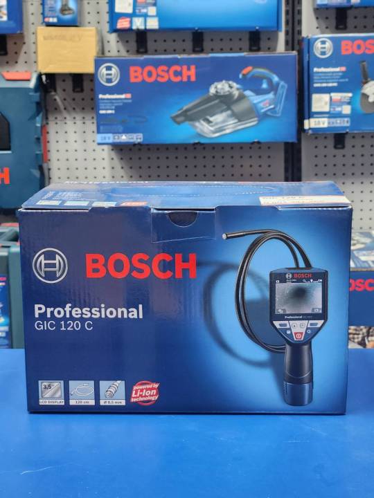 กล้องสำรวจและบันทึกไร้สาย-12v-หัวกล่อง-8-5mm-ความยางกล้อง-120cm-ยี่ห้อ-bosch-รุ่น-gic-120-c-รับประกัน-1ปี