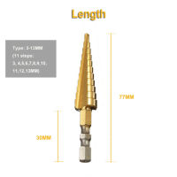 【✔In stock】 renguangz282585 Doerspp 3ชิ้น Hss เคลือบไทเทเนียมหัวสว่านบิตโลหะ3-12มม. 4-12มม. 4-20มม. เหล็กรูปกรวยตัดความเร็วสูงเหล็กอุปกรณ์เจาะไฟฟ้าไม้