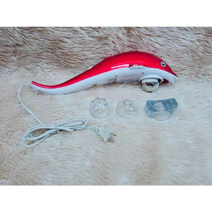 Electric Dolphin Massager Back Massage Vibration Infrared Stick Roller