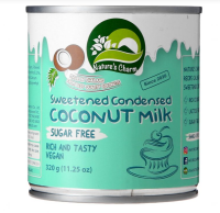 นมข้นหวานมะพร้าวชูการ์ฟรี Natures Charm Sweetened Coconut Condensed Milk Sugar Free 320 g. (02-7772)