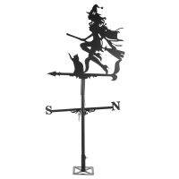 【YD】 1Pc Witch Weathervane Weather Vane Wind Direction Indicator Spinners Outdoor attic Yard Garden