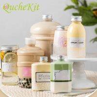 [A SELL Hot Sale] 10ชิ้น250/350/420มิลลิลิตร TransparentMilk JuiceBottles ฝาเกลียว Plugdrink ขวดอุปกรณ์