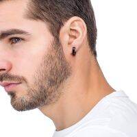 tr1 Shop Mens Simple and Fashionable Pair of Korean Version Stars with The Same Fashion Titanium Steel Mens Ear Clips Without Piercing