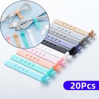 20/4Pcs Mobile Phone Cable Winder Earphone Clip Charger Cord Organizer Management Silicone Wire Cord Fixer Holder Cable Belt