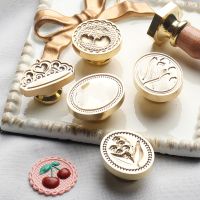 Wax Seal Stamp Replace Head Retro Flower Cherry Pattern Sealing Stamp DIY Scrapbook Craft Wedding Party Invitation Card Decor  Scrapbooking