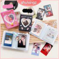 SHUIXINGZ เครื่องเขียนแขนบัตรภาพ Ins ที่เก็บไปรษณียบัตร40กระเป๋าลายลูกไม้แบบทำมือแผ่นป้ายหัวใจอัลบั้มรูปอัลบั้มรูปถ่ายแฟ้มเก็บการ์ด