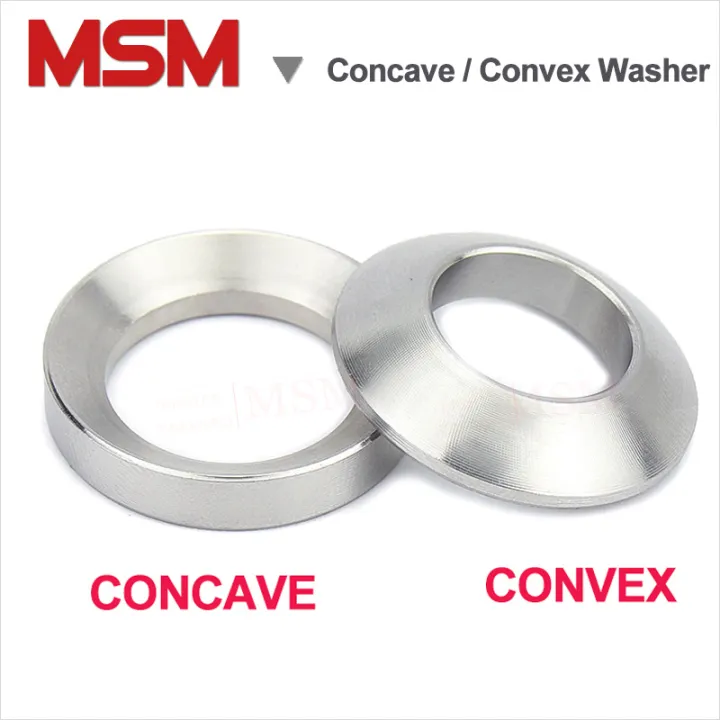 5PCS Stainless Steel Concave Washer With Cone Face Convex Washers With Ball Face Spherical
