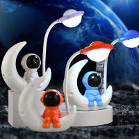 Led Astronaut Table Lamp Reading Book Creative Night Light Office Study Bedroom Eye Protection Home Decor Kids Christmas Gifts