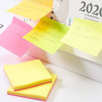 ✐✘▽ 100 pc Fluorescence Color Self Adhesive Memo Pad Sticky Notes Bookmark Point It Marker Memo Sticker Paper Office School Supplies