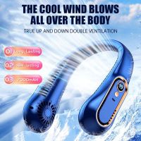 hot【DT】 Hanging Neck Digital Display ventilador Neckband Air Cooler USB Rechargeable Electric Fans