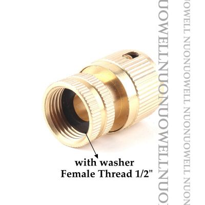 ；【‘； 2Pcs Brass-Coated G1/2 3/4 1 Quick Connector Garden Irrigation Tap Faucet Copper Thread Joints Car Wash Water  Adapter