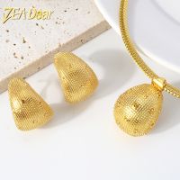 Zeadear Jewelry 2021 Fashion Copper Sets For Women New Design Earrings Pendant High Quality Geometric Wedding Party Trendy