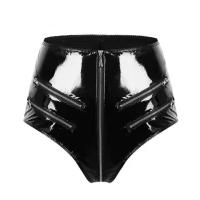 ผู้หญิงเซ็กซี่เปิดเป้าหนังสั้นสุภาพสตรีเงาชุดชั้นในหนังพีวีซี Sexy Open Crotch Glossy PVC Leather Shorts For Sex Below Crotchless Women Underwear Shiny Zipper Latex Bag Hip Pants Sexi【 Sekexi-139】