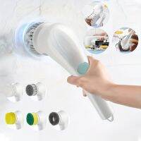 7pcs Electric Spin Scrubber  Cordless Handheld Cleaning Brush with 5 Replaceable Brush Heads  USB Rechargeable 360°Power Scrubbe Shoes Accessories