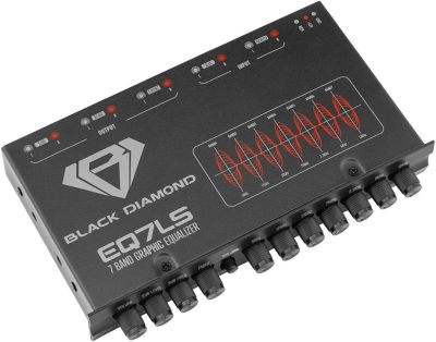 Black Diamond EQ7LS 7 1/2 DIN 7-Band Pre Amp Equalizer Car Audio EQ w/Front Rear + Sub Output