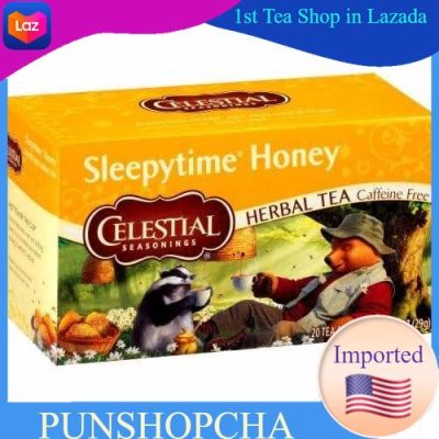 ชา Celestial Seasonings Herbal Tea Sleepytime® Honey 20Tea Bags​ ชาช่วยนอนหลับ