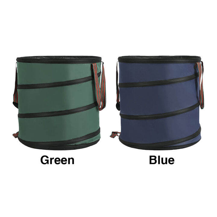 laundry-clutter-container-multi-purpose-portable-spring-bucket-cleaning-reusable-collapsible-lawn-oxford-cloth-garden-waste-bag
