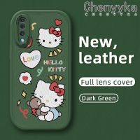 Chenyyka เคสโทรศัพท์หนังนิ่มลายการ์ตูนสำหรับ A50s A30s A50ปลอกสำหรับ Samsung A51 4G A53 5G น่ารักลายการ์ตูน Hello Kitty ดีไซน์ใหม่นิ่มเคสป้องกันกล้องคลุมทั้งหมดเคสกันกระแทกขอบสีเคสนิ่ม