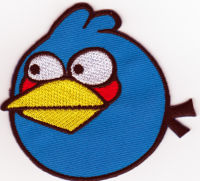 iron on patch Embroidery Angry Bird 7x7 cm นกพิโรธ ตัวรีด เย็บติดผ้าประเทศไทย โลโก้ปัก มีกาวสำหรับรีด ตกแต่งเสื้อผ้า