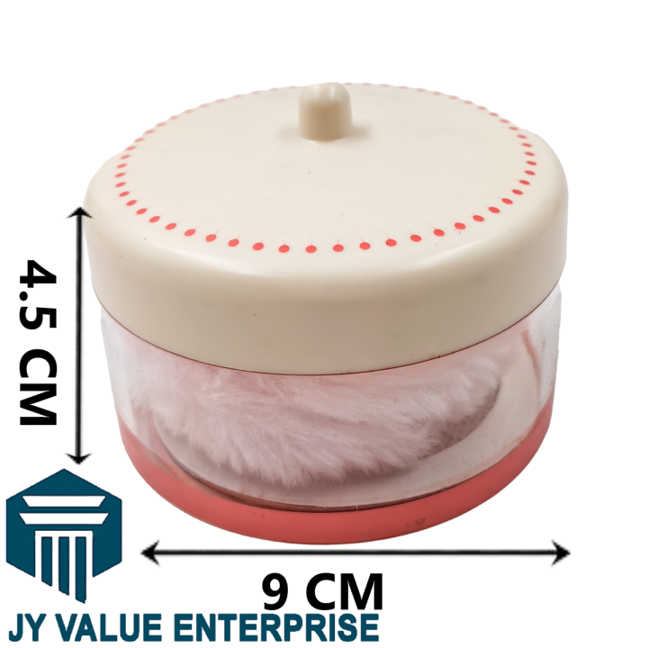 Baby Soft Body Talcum Powder Puff Sponge + Box Case Container Useful