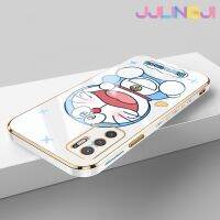 Jlingji เคสสำหรับ Xiaomi POCO M3 Pro 4G POCO M3 Pro 5G Redmi Note 10 5G Note 10T Note 11 SE 5G เคสลายการ์ตูนโดราเอมอนดีไซน์ใหม่ด้านข้างเคสโทรศัพท์ซิลิโคนฝาปิดเลนส์เต็มกล้องเคสนิ่มป้องกันกล่องกันกระแทก