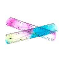 1pc 30 Cm/12 Inch 20 Cm/8 Inch 15 Cm/6 Inch Colourful Student Flexible Ruler Random Colors Student Stationary