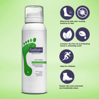 Footlogix Foot Fresh Spray Deodorant สเปรย์ดับกลิ่นเท้าฟุตโลจิสต์ ลดกลิ่นเท้าเหม็น ปัญหากลิ่นเท้า ดับกลิ่นไม่พึงประสงค์Green bottle 125ml smelly feet care