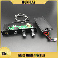 Active Mute Guitar Pickup พร้อมกล่องการเดินทาง Static Guitar Players Black Silent Guitarra Accessories