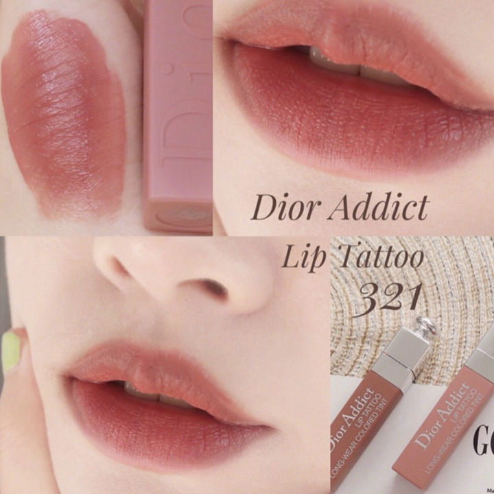 Son Dior Addict Lip Tattoo 421 Natural Tea New 2022  Màu Cam Đất  Vilip  Shop  Mỹ phẩm chính hãng