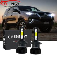 หลอดไฟหน้ารถยนต์ LED ฮาโลเจน สีขาว V4 6000K แบบเปลี่ยน สําหรับ TOYOTA FORTUNER ปี 2016 2017 2018 2019 2020 (1 คู่)