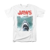 Jaws Tshirt Movie Shark Print Men T Shirt Street Camiseta Masculina Vintage Tees Gildan