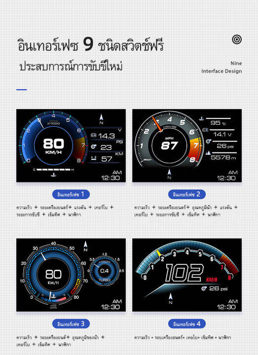 obd2-smart-gauge-สมาร์ทเกจ-digital-meter-display-เมนูภาษาไทย-รุ่นp6-plus-ปี2023-รุ่นใหม่ล่าสุด-เกจวัดความร้อน-obd2-gps