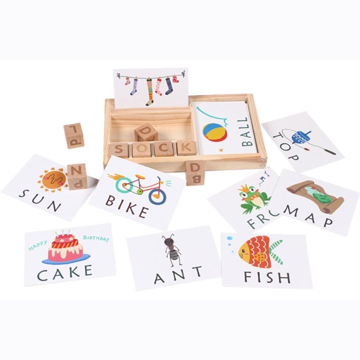 cw-early-education-developmental-game-english-word-blocks-jigsaw-board-educational-card-matching