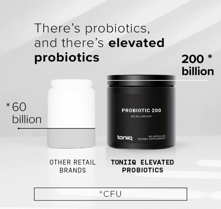 probiotic-200-billion-cfu-toniiq-supplement-60-capsules-fully-shelf-stable-probiotics-formula-with-prebiotic-blend-extended-release-capsules-โพรไบโอติกส์