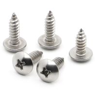 10/20pcs Phillips Recessed Truss Head Self-tapping Screw M3 M4 M5 M6 304 Stainless Steel Cross Mushroom Head Wood Screws Screw Nut Drivers