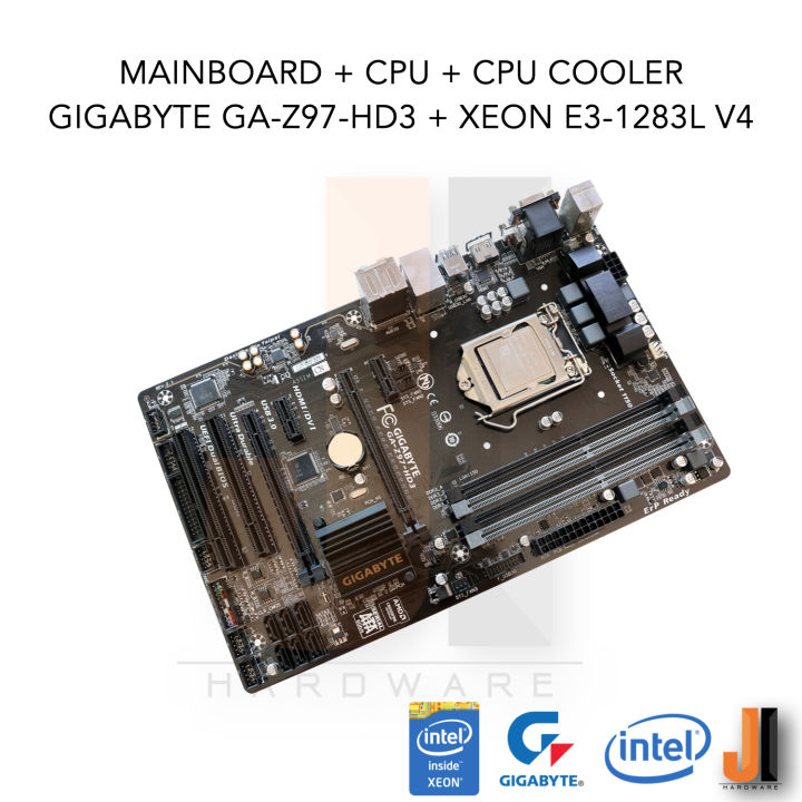 ชุดสุดคุ้ม-mainboard-cpu-cpu-cooler-gigabyte-ga-z97-hd3-intel-xeon-e3-1283l-v4-2-9-3-8-ghz-4-cores-8-threads-128-mb-l4-cache-สินค้ามือสองสภาพดีมีฝาหลัง