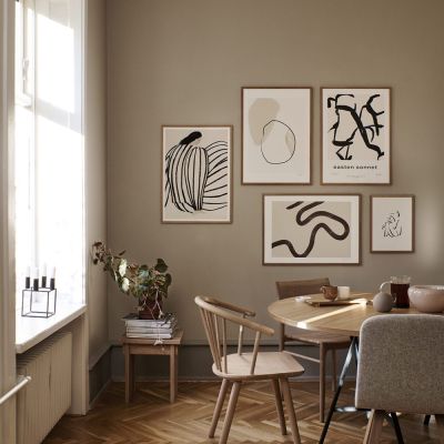 Wall Art ผ้าใบพิมพ์ภาพวาดโปสเตอร์ภาพ-สีดำและสีขาว Line บทคัดย่อผู้หญิง Modern Nordic Retro แฟชั่นห้องนั่งเล่น Home Decor