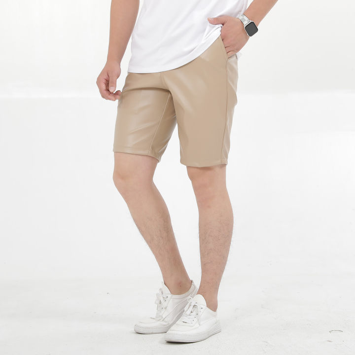 2021thoshine-brand-summer-men-leather-shorts-elastic-outerwear-short-pants-male-fashion-pu-faux-leather-shorts