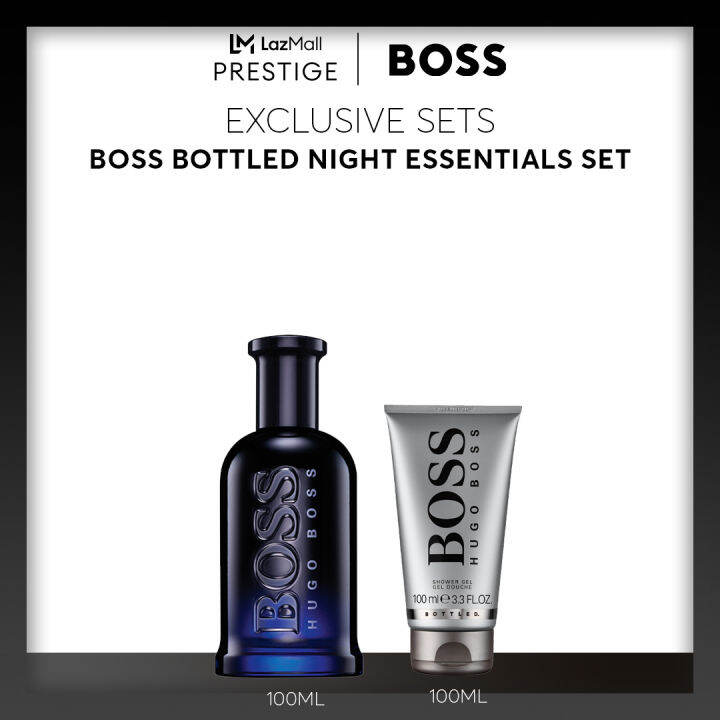 BOSS Boss Bottled Night Eau de Toilette 100ml + Shower Gel 100ml Lazada