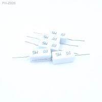 10Pcs 5W 5Watt 30K 33K 39K 47K 51K 68K 100K 120K 150K 200K Horizontal Ceramic Cement Power Resistor Resistance 5 R Ohm Watt