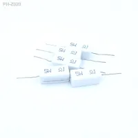 10Pcs 5W 5Watt 30K 33K 39K 47K 51K 68K 100K 120K 150K 200K Horizontal Ceramic Cement Power Resistor Resistance 5 R Ohm Watt