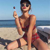 Hot hit 2-piece checkered bikini (with real picture)