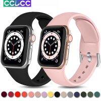 CCLCC ซิลิโคนสำหรับ Apple นาฬิกา Series 8 Band 45มม.41มม.40มม.38มม.42มม.44มม.Tali Jam Tangan Karet สายรัดข้อมือนาฬิกาอัจฉริยะสมาร์ทวอท์ช Serie 7 3 4 5 6 Se Band 49มม.