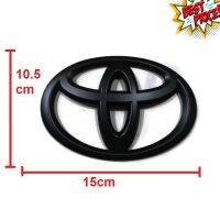 โลโก้ toyota logo สีดำด้านขนาด 15  x 10.5 cm สำหรับรถ  toyota commuter yaris จำนวน 1 ตัว #สติ๊กเกอร์ติดรถ  #สติ๊กเกอร์ติดรถ ญี่ปุ่น  #สติ๊กเกอร์ติดรถยนต์ ซิ่ง  #สติ๊กเกอร์ติดรถยนต์ 3m