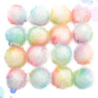 BLENASHOP 16pcs Simulation Plush Ball เป็นมิตรกับสิ่งแวดล้อม Plush Ball ประดิษฐ์ Plush Ball สำหรับ DIY หมวกเสื้อผ้า