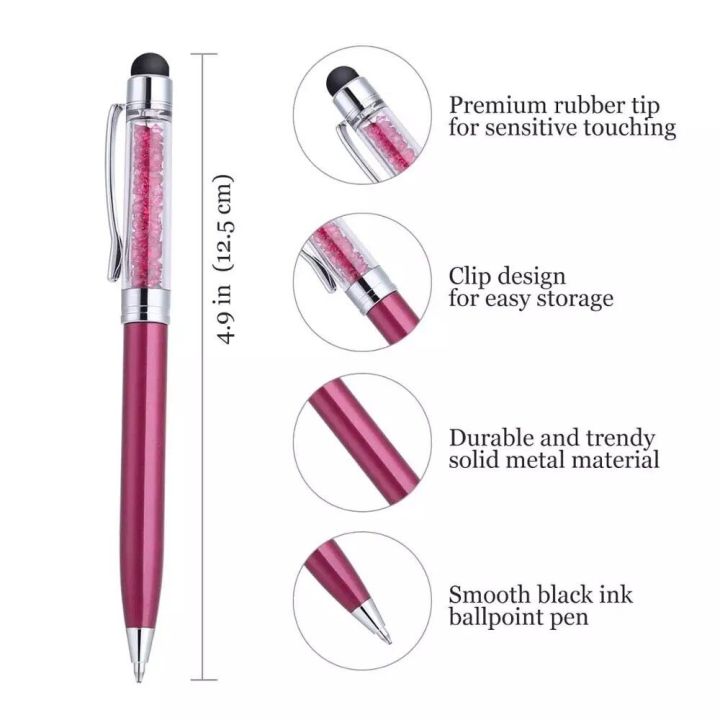 ปากกา-pen028-2-in-1-ปากกาทัสกรีน-ปากกา-2-ด้าน-ด้านปากกาจะเป็นปากกาลูกลื่นธรรมดา-อีกด้านจะใช้กับหน้าจอมือถือที่เป็นแบบทัสกรีน-มีสินค้าพร้อ