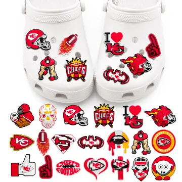 New 1pcs Rugby Logo Jibz Cartoon Football Helmet Series Shoe Charms Croc Clogs DIY Accessories