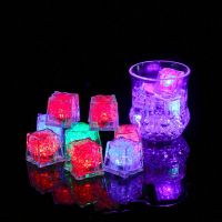 Decoration 3Pcs Wedding LED Light Ice Cubes Luminous Night Lamp Party Bar Cup Night Lamp Party Bar Cup Cup Cu