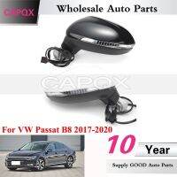 CAPQX ชุดกระจกมองหลังภายนอกสำหรับ VW Passat B8 2017 2018 2019 2020ชุดประกอบกระจกมองหลังด้านข้างสายไฟ6/813